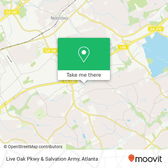Live Oak Pkwy & Salvation Army map