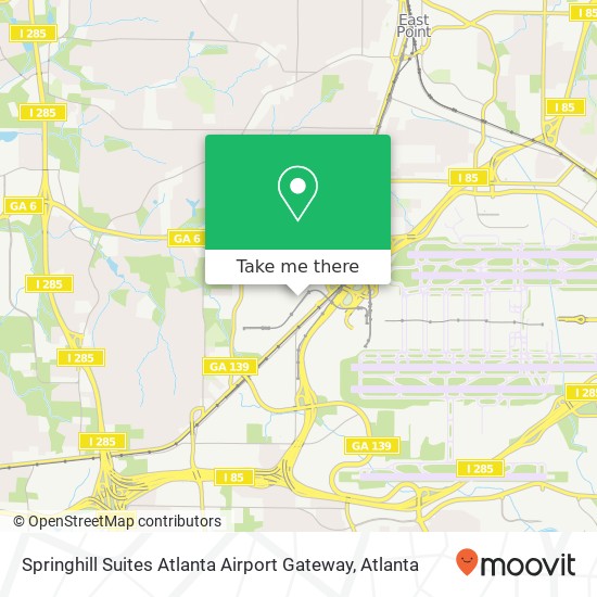 Mapa de Springhill Suites Atlanta Airport Gateway