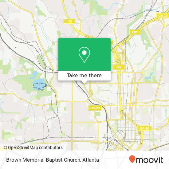 Brown Memorial Baptist Church map