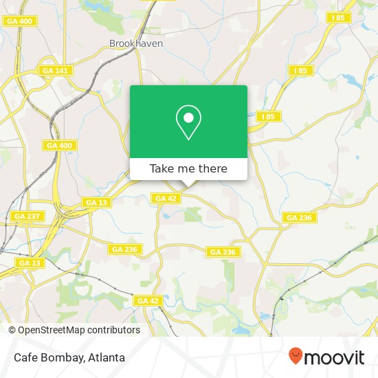 Mapa de Cafe Bombay