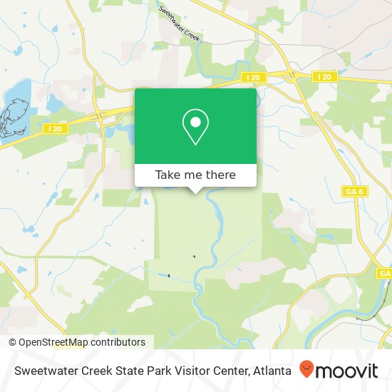 Sweetwater Creek State Park Visitor Center map