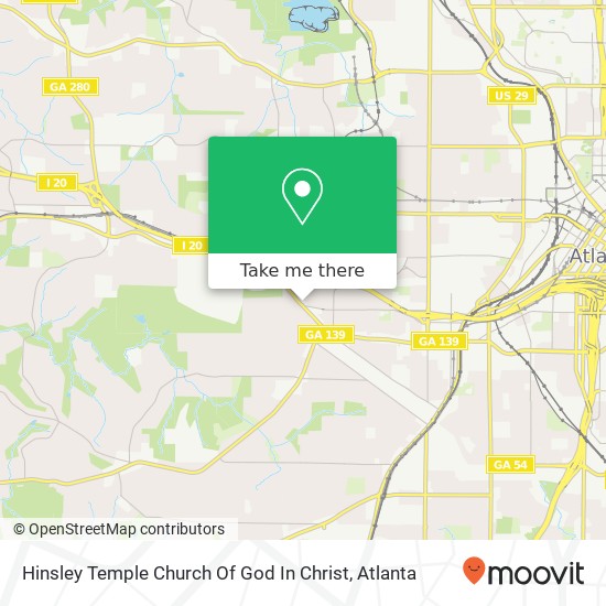 Mapa de Hinsley Temple Church Of God In Christ