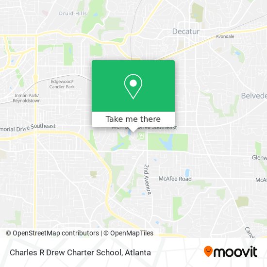 Mapa de Charles R Drew Charter School