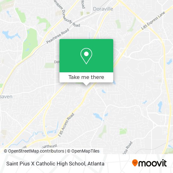 Saint Pius X Catholic High School map