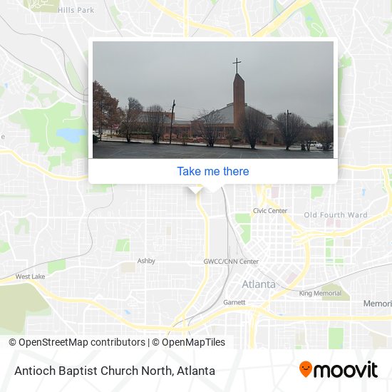 Antioch Baptist Church North map