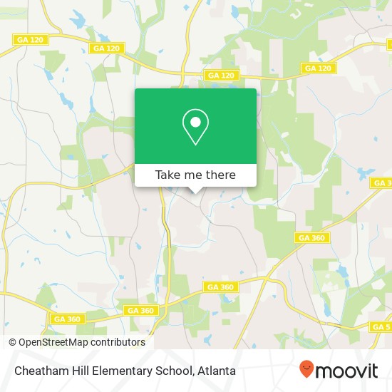 Cheatham Hill Elementary School map