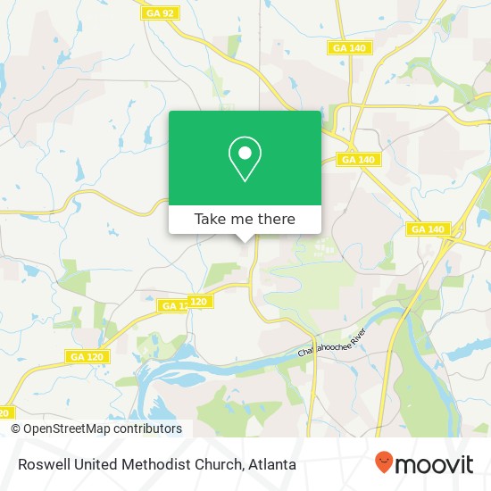 Roswell United Methodist Church map