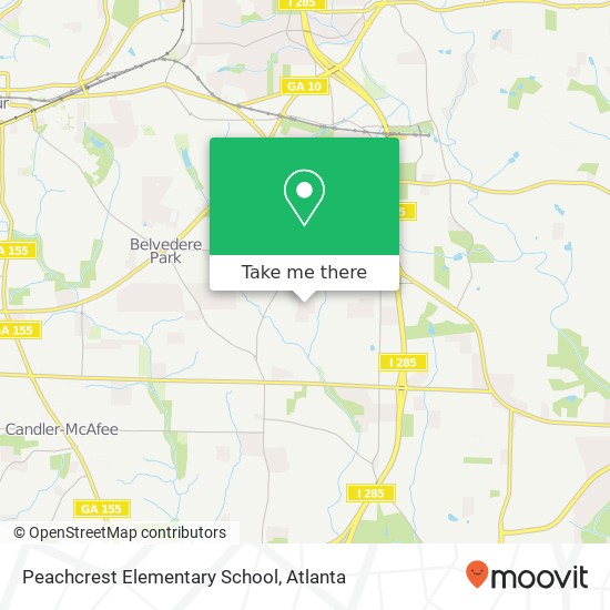 Mapa de Peachcrest Elementary School