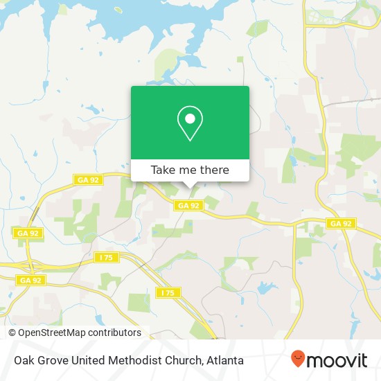 Oak Grove United Methodist Church map