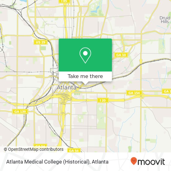 Mapa de Atlanta Medical College (Historical)