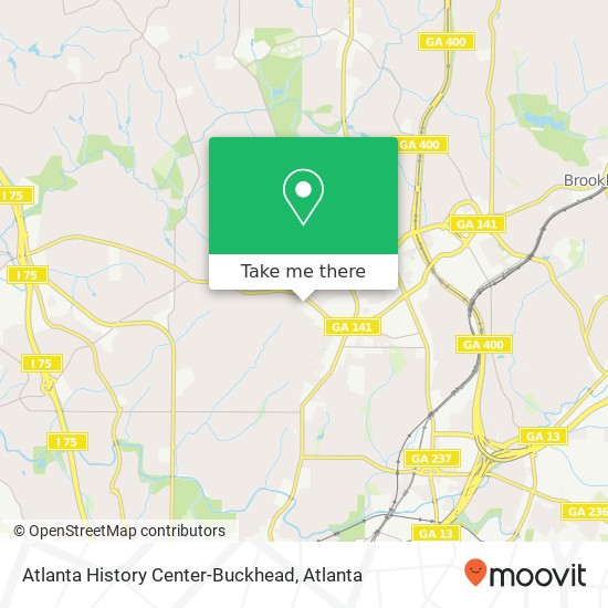 Atlanta History Center-Buckhead map