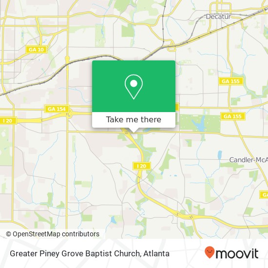 Mapa de Greater Piney Grove Baptist Church