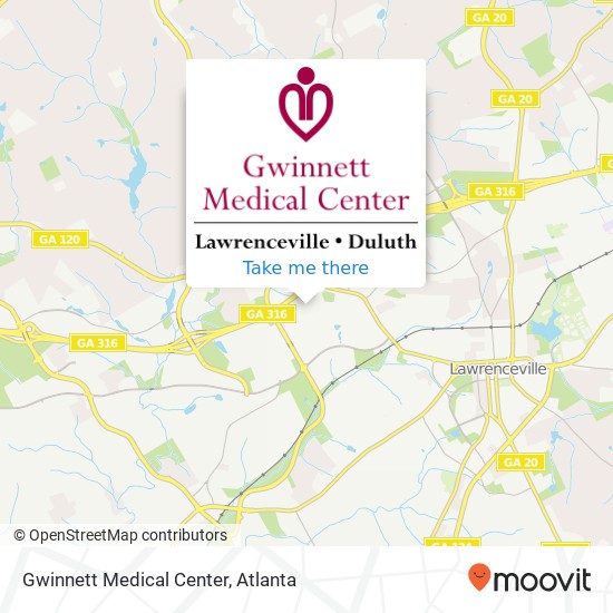 Gwinnett Medical Center map