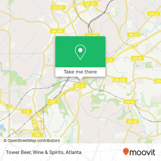 Mapa de Tower Beer, Wine & Spirits