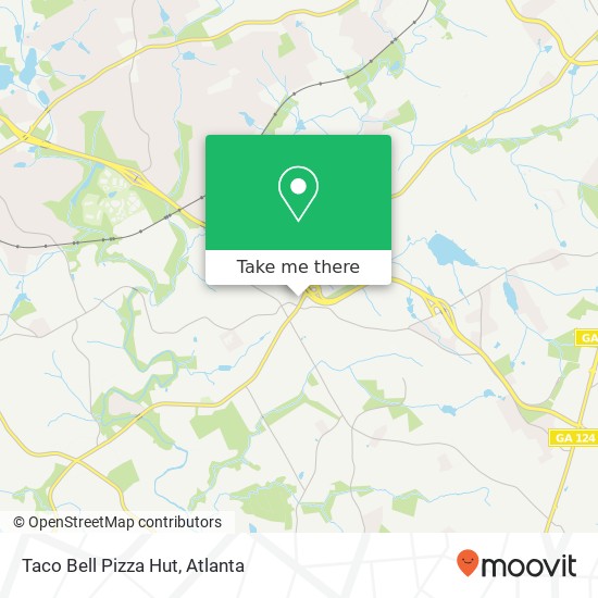 Mapa de Taco Bell Pizza Hut