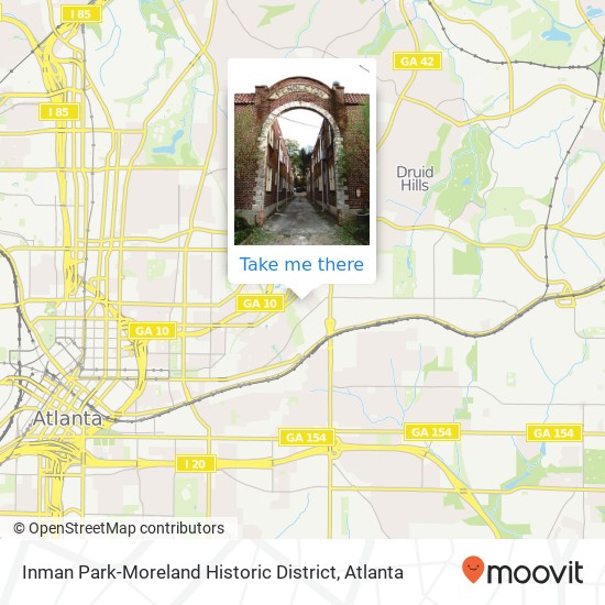 Mapa de Inman Park-Moreland Historic District