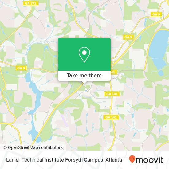 Lanier Technical Institute Forsyth Campus map