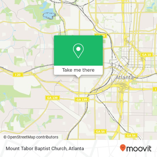 Mapa de Mount Tabor Baptist Church