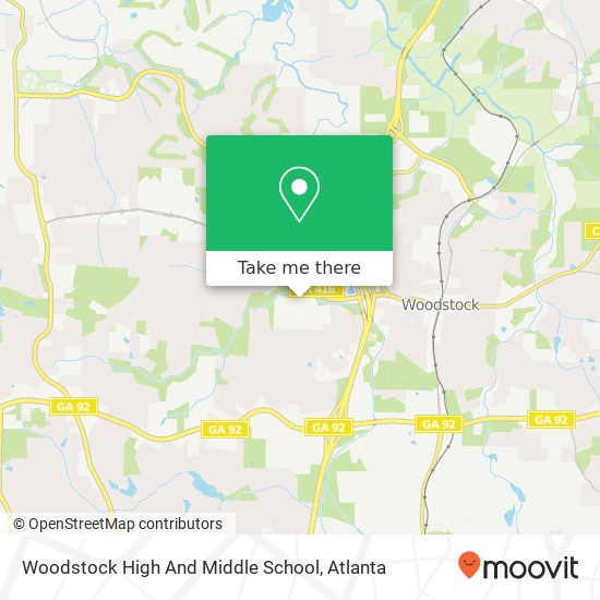 Mapa de Woodstock High And Middle School