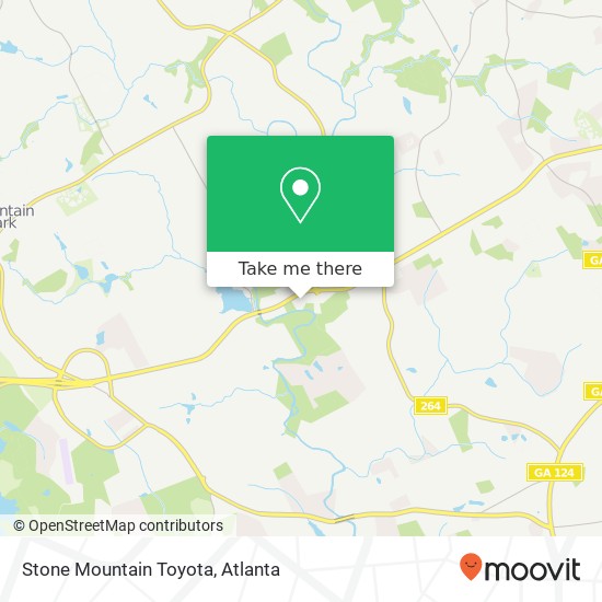 Stone Mountain Toyota map