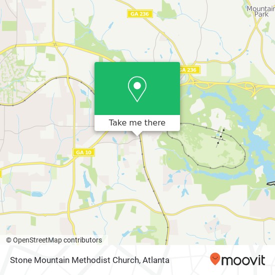 Stone Mountain Methodist Church map