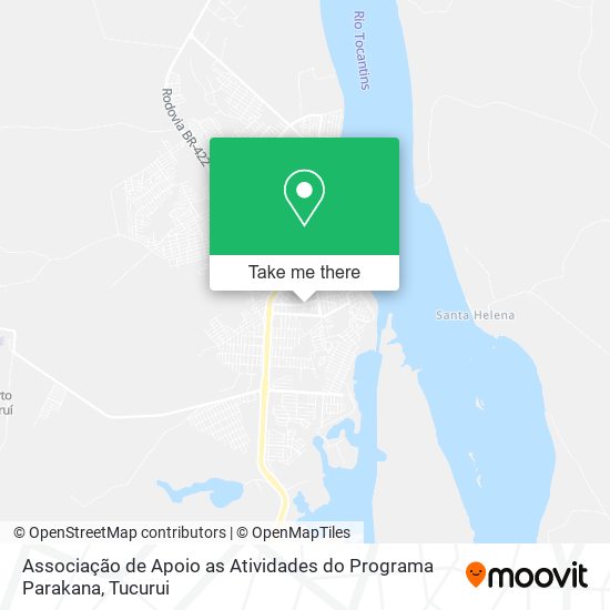 Mapa Associação de Apoio as Atividades do Programa Parakana