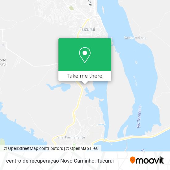 Mapa centro de recuperação Novo Caminho