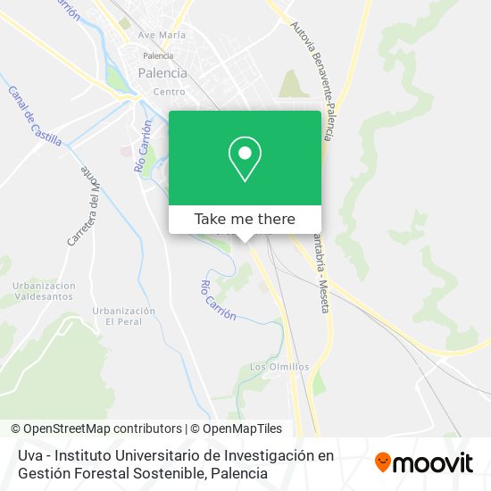 Uva - Instituto Universitario de Investigación en Gestión Forestal Sostenible map