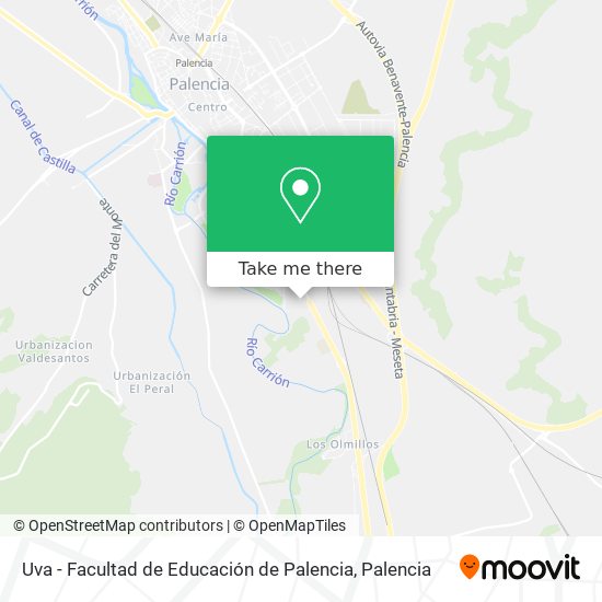 Uva - Facultad de Educación de Palencia map
