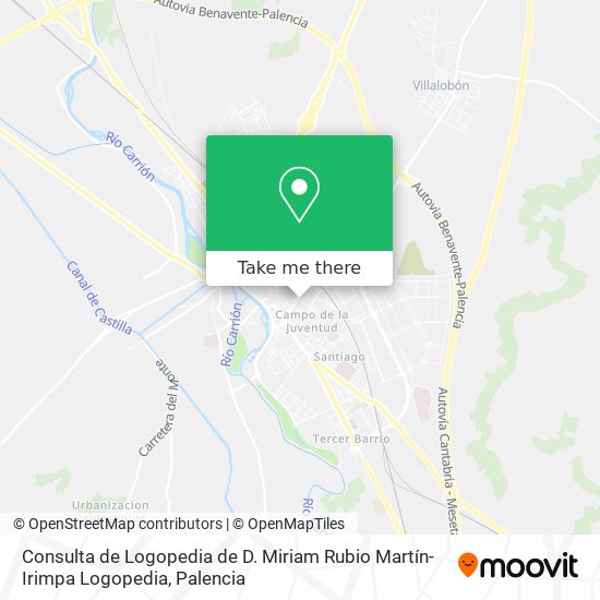 Consulta de Logopedia de D. Miriam Rubio Martín-Irimpa Logopedia map