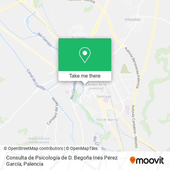 Consulta de Psicología de D. Begoña Inés Pérez García map