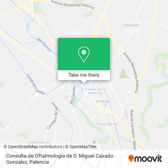 Consulta de Oftalmologia de D. Miguel Casado Gonzalez map