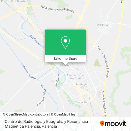 mapa Centro de Radiología y Ecografia y Resonancia Magnética Palencia