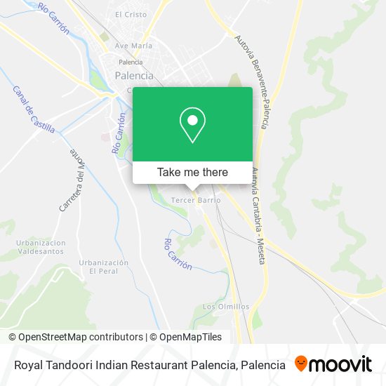 Royal Tandoori Indian Restaurant Palencia map