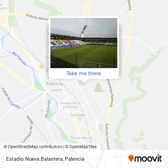 Estadio Nueva Balastera map