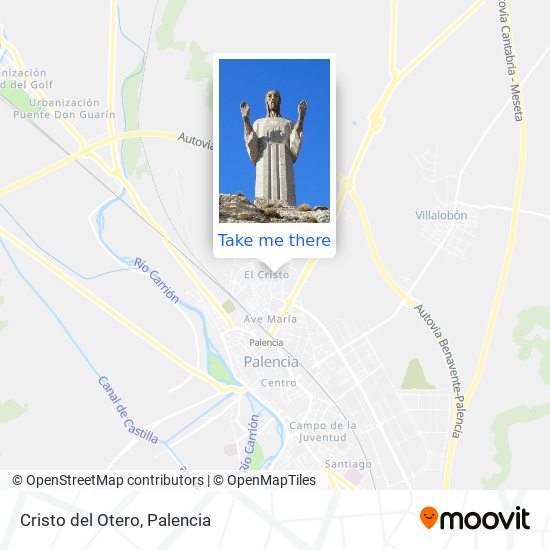 Cristo del Otero map