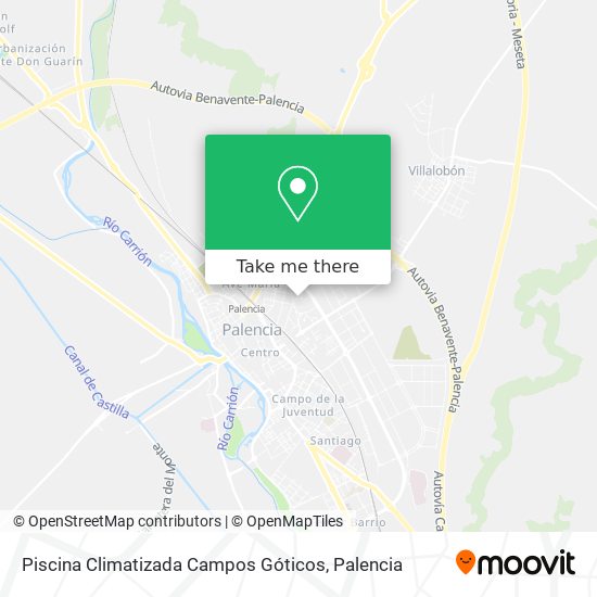 Piscina Climatizada Campos Góticos map