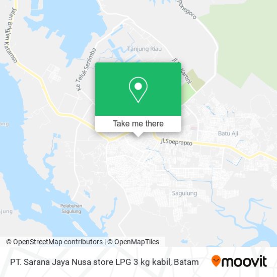 PT. Sarana Jaya Nusa store LPG 3 kg kabil map