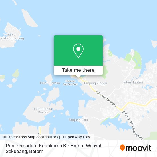 Pos Pemadam Kebakaran BP Batam Wilayah Sekupang map