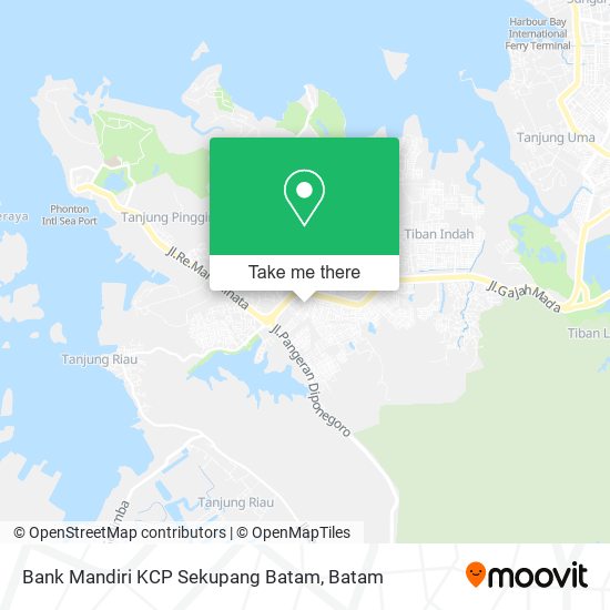 Bank Mandiri KCP Sekupang Batam map