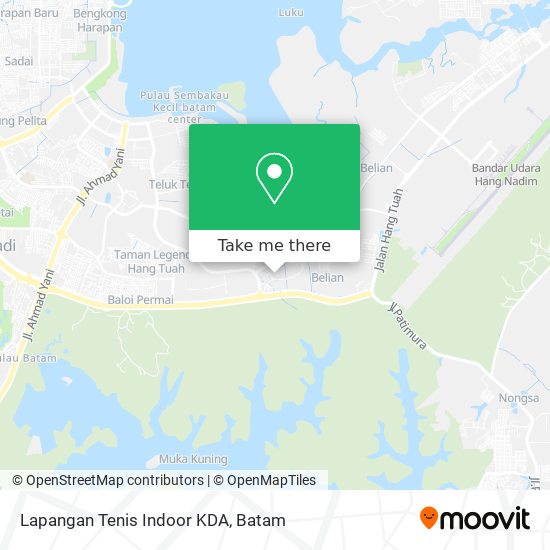 Lapangan Tenis Indoor KDA map