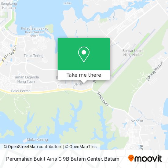 Perumahan Bukit Airis C 9B Batam Center map