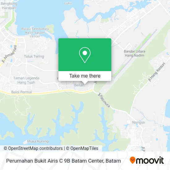 Perumahan Bukit Airis C 9B Batam Center map