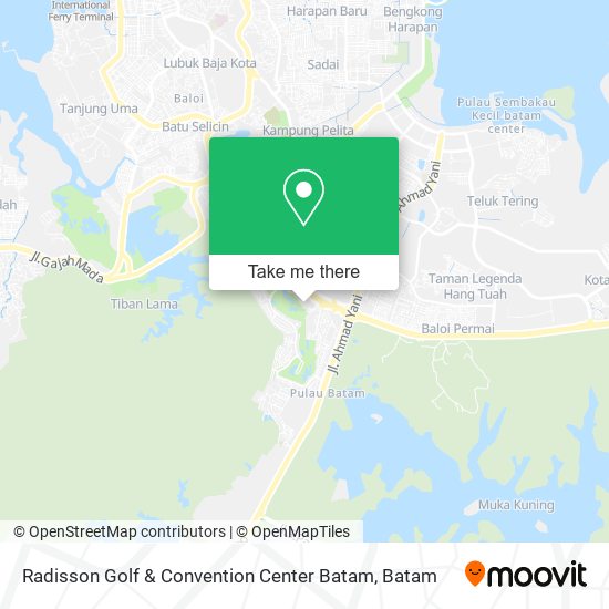 Radisson Golf & Convention Center Batam map