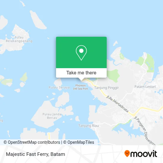 Majestic Fast Ferry map