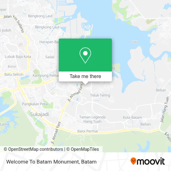Welcome To Batam Monument map