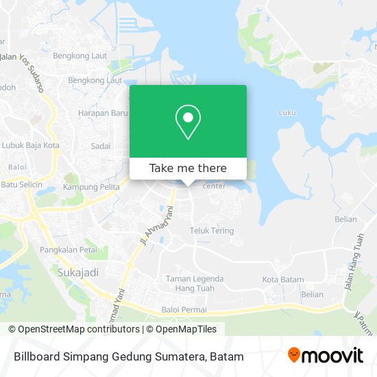 Billboard Simpang Gedung Sumatera map