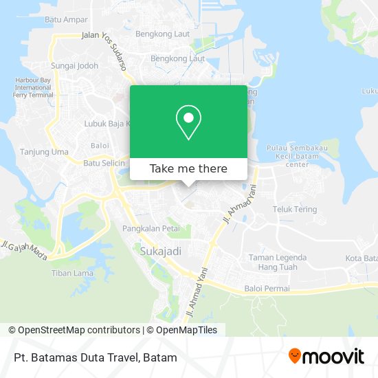 Pt. Batamas Duta Travel map