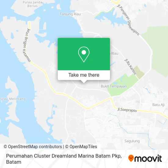 Perumahan Cluster Dreamland Marina Batam Pkp map
