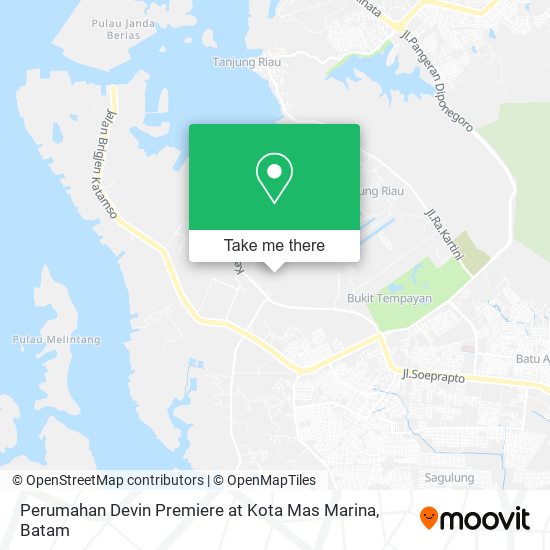 Perumahan Devin Premiere at Kota Mas Marina map
